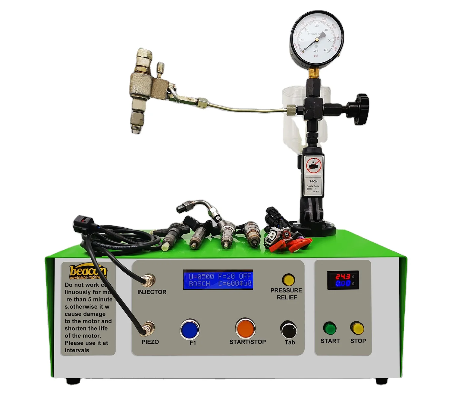 Automatic CRS1200 crdi high Pressure common rail injector nozzle simulator calibrator