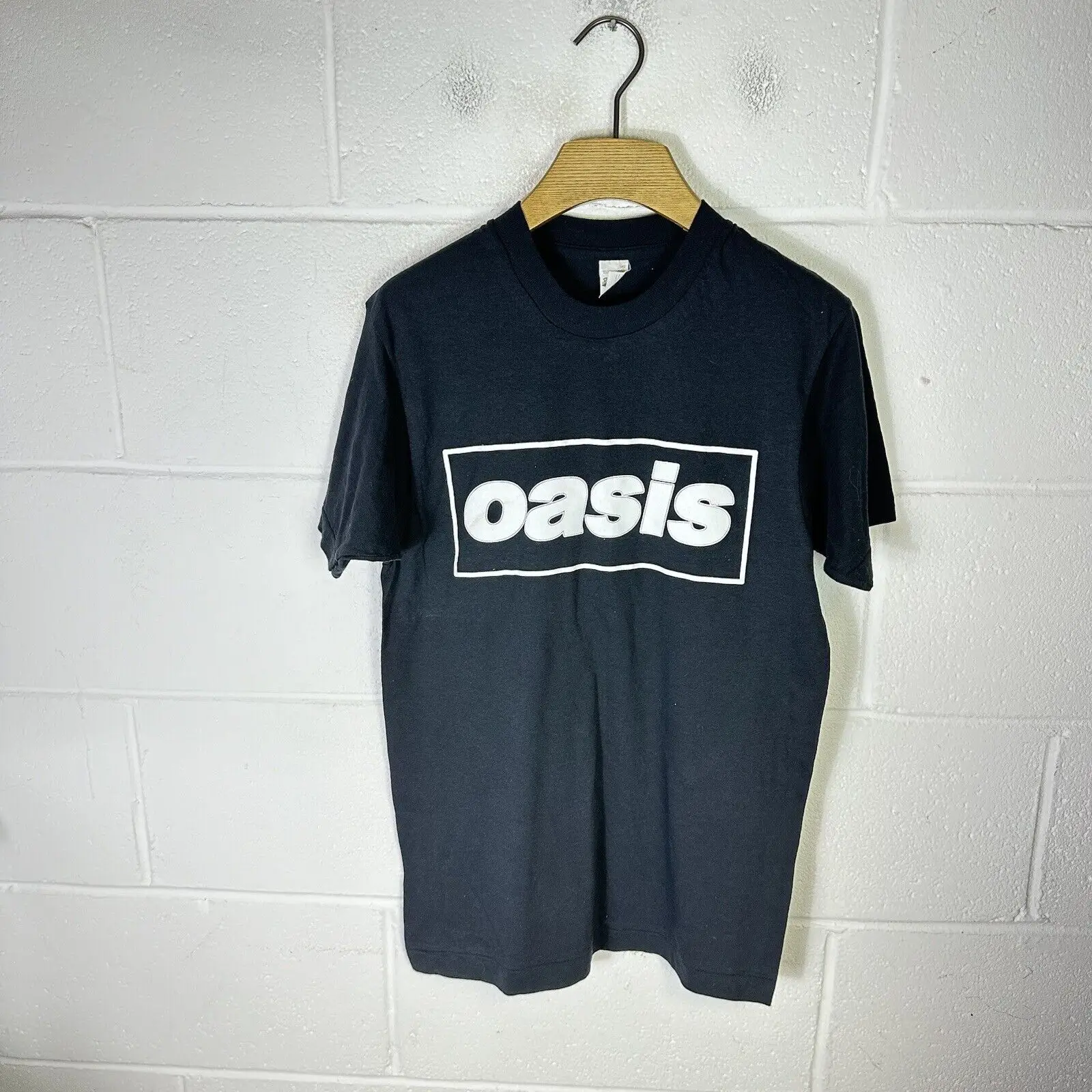 Vintage Oasis Shirt Mens Medium Black Morning Glory Single90s Britpop