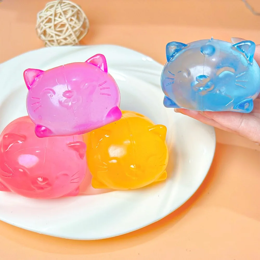 Gato goma brinquedos mole lento aumento alívio do estresse bola sensorial brinquedos para adultos crianças anti-ansiedade brinquedos sensoriais para autismo tdah