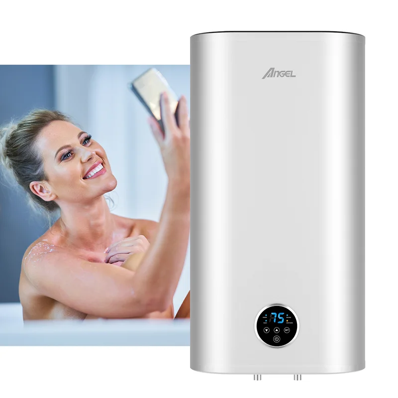 

Wifi Factory Price 30 50 80 100L Slim Flat Vertical Double Tank Domestic Shower Storage Electric Water Heater