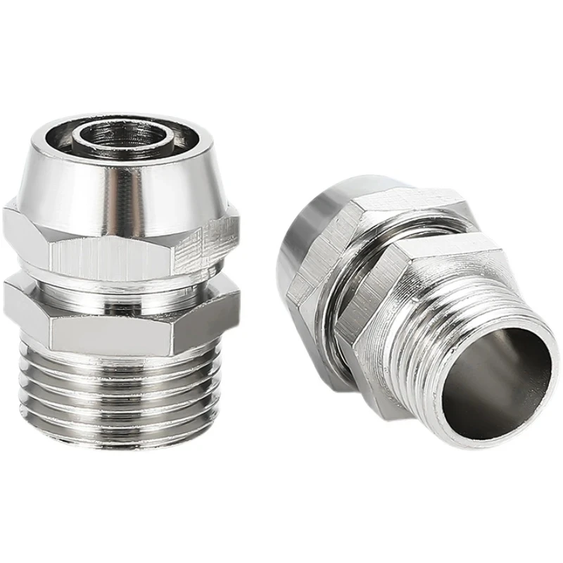 Copper Pneumatic Fittings Air Fitting OD 4 6 8 10 12 mm Thread 1/8 3/8 1/2\
