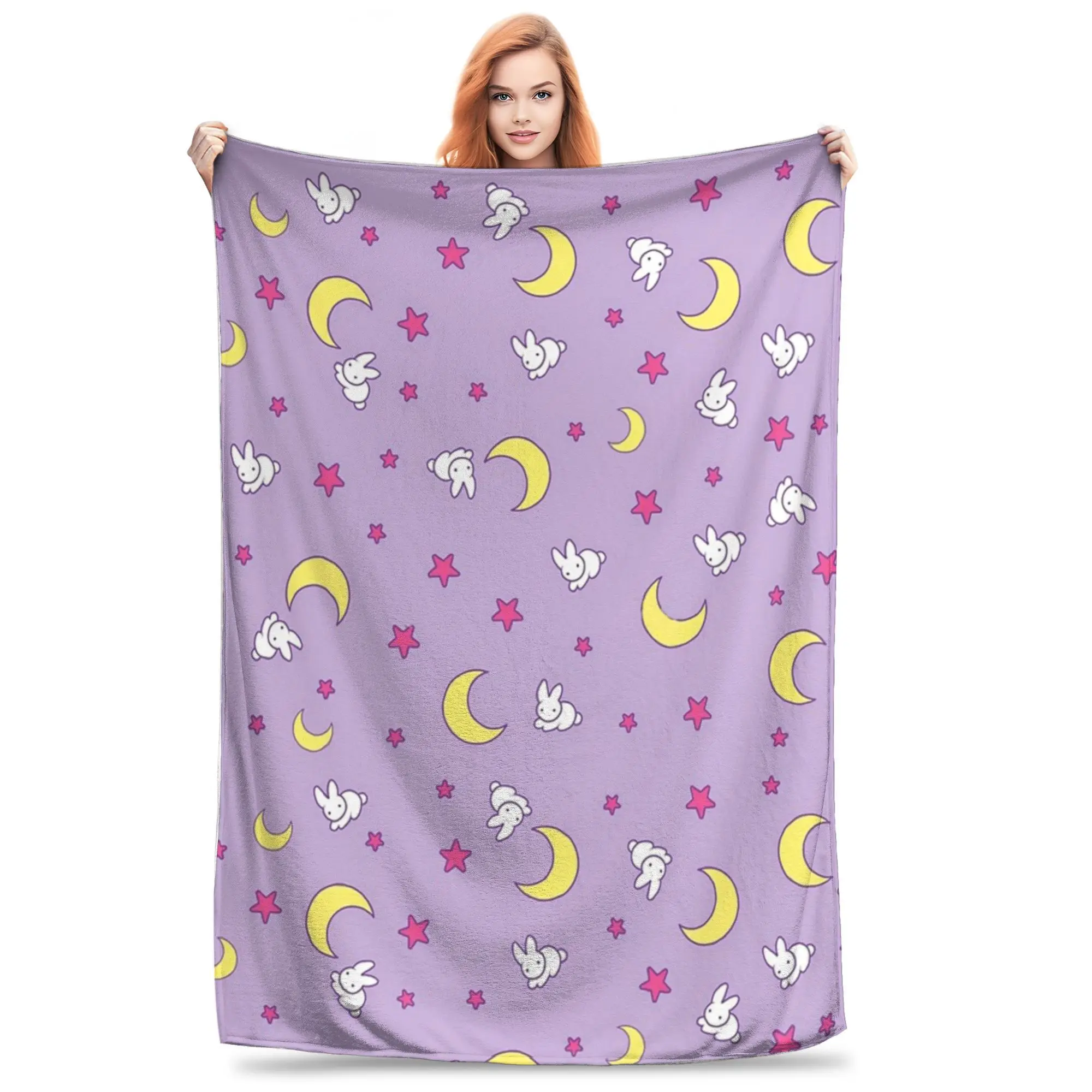Sailors Moon Blanket Cozy Soft  Throw Blankets for Couch 50x60 Inch Multi-size Plush Thin Quilt