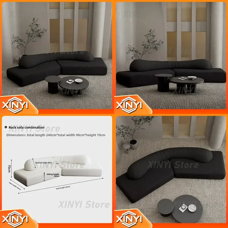 Italian Minimalist Modular Fabric Sofa for Living Room for Fashion Store for Beauty Salon Reception modular sofa sectional