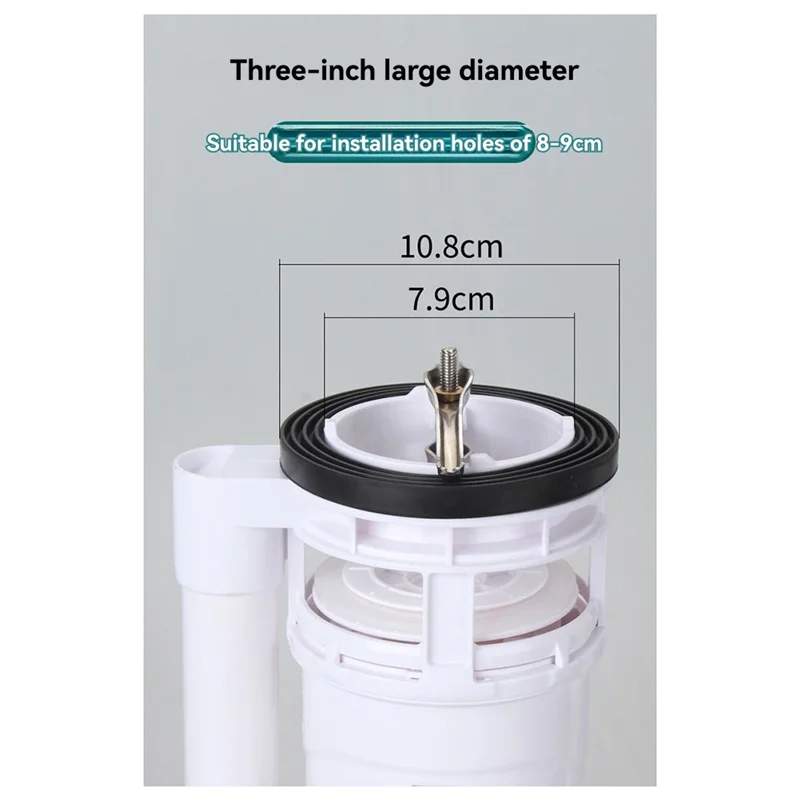 A03F-Bathroom Squatting Toilet Tank Drainage Accessories 16Cm 3Inch Toilet Cistern Dual Flush Valve
