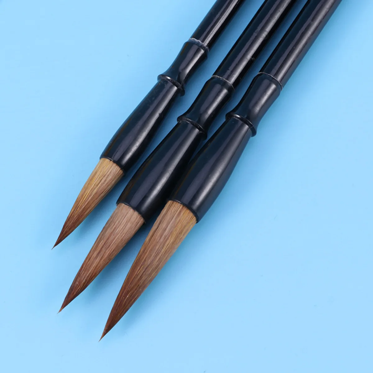 

3pcs Wolf Calligraphy Brushes Chinese Writing Brush 28cm 27.2cm 26.8cm Black Brown Chinese Painting Writing Tools Art Supplies