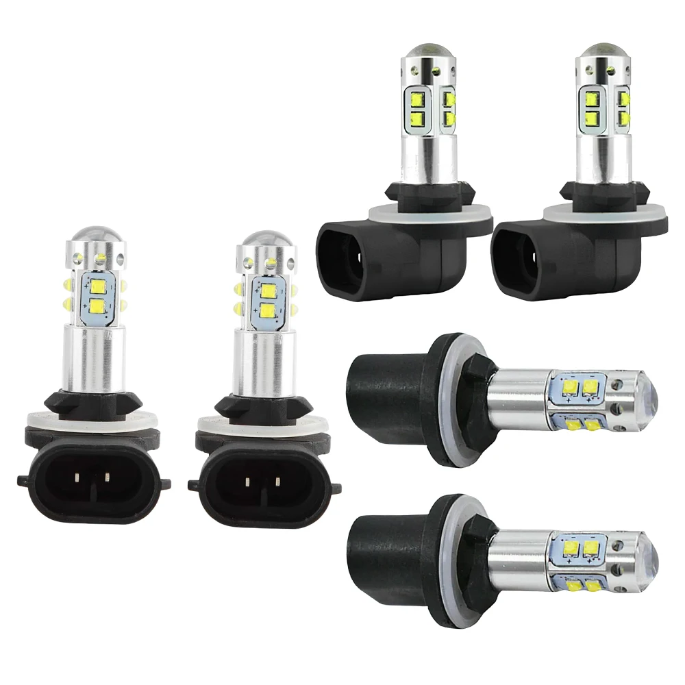 

2 Pcs Aluminum Alloy Car White LED Light Bulbs 881 881L 881X 889 862 894 894X 896 898 886 888 Accessories