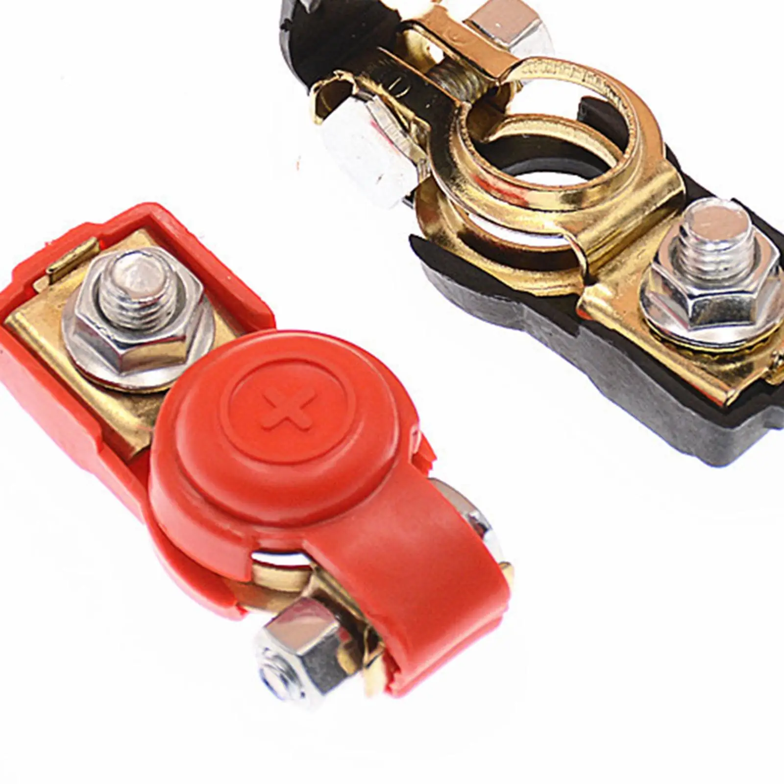 

Комплект быстросъемных клемм для автомобильного аккумулятора, медные, красно-черные, пара, для замены на автомобилях, фургонах, лодках