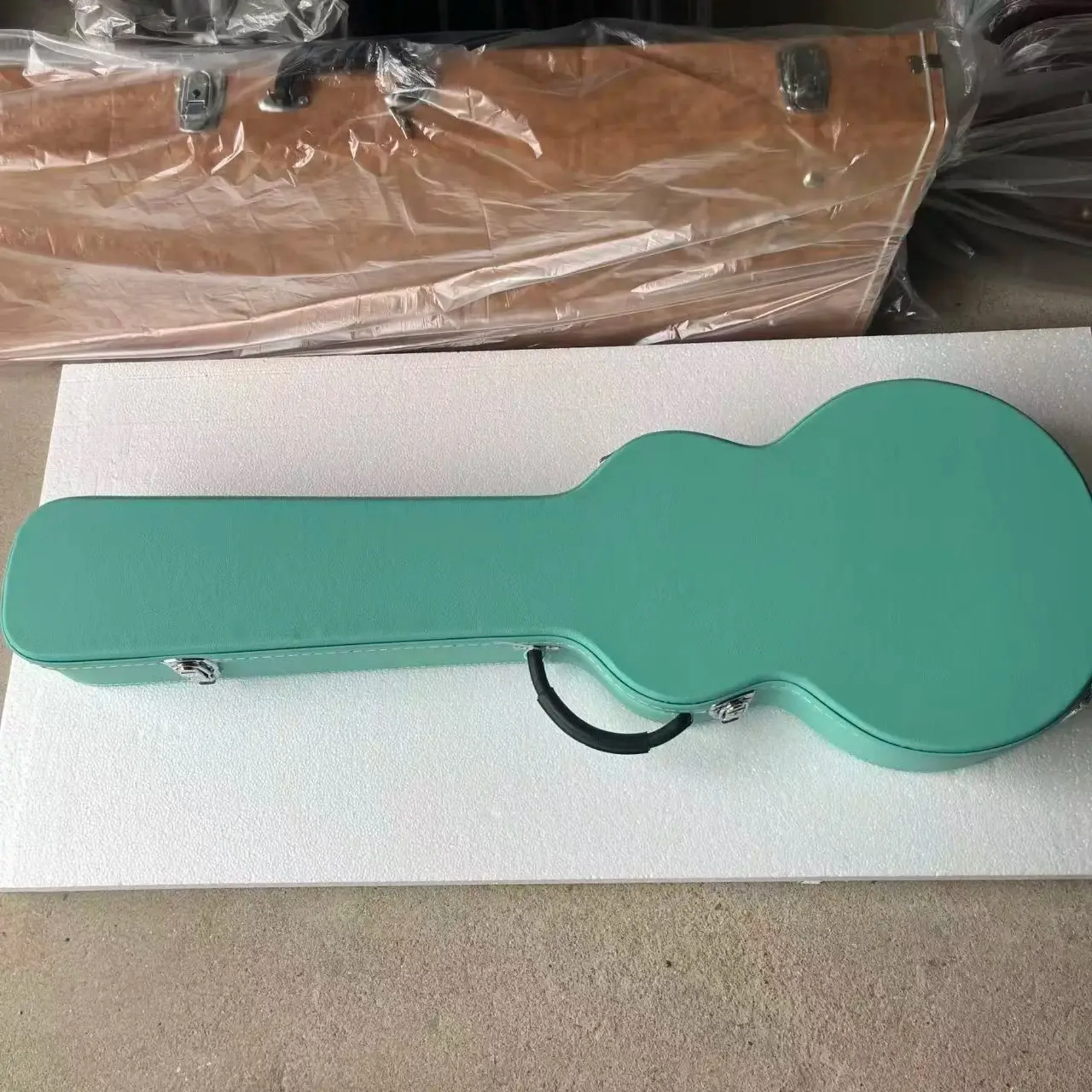 Estuche Rígido Premium para Guitarra, Múltiples Tamaños y Colores, Rojo y Negro, Interior de Felpa para Guitarra Eléctrica LP ST ES-335, Estuche de Cuero Duradero