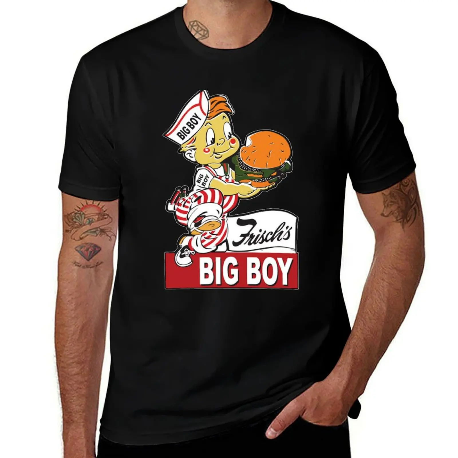 

Frisch's Big Boy vintage advertising T-Shirt anime figures street wear funny gifts mens t shirts pack