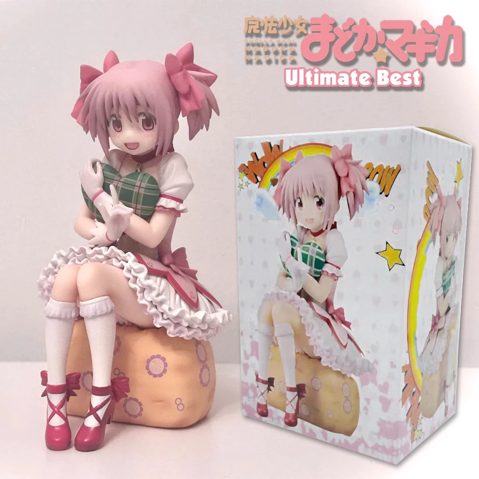 

Anime Puella Magi Madoka Magica Kaname Madoka 14cm Sitting Posture PVC Collectible Statue Desktop Decor Gift For Anime Kids Fans