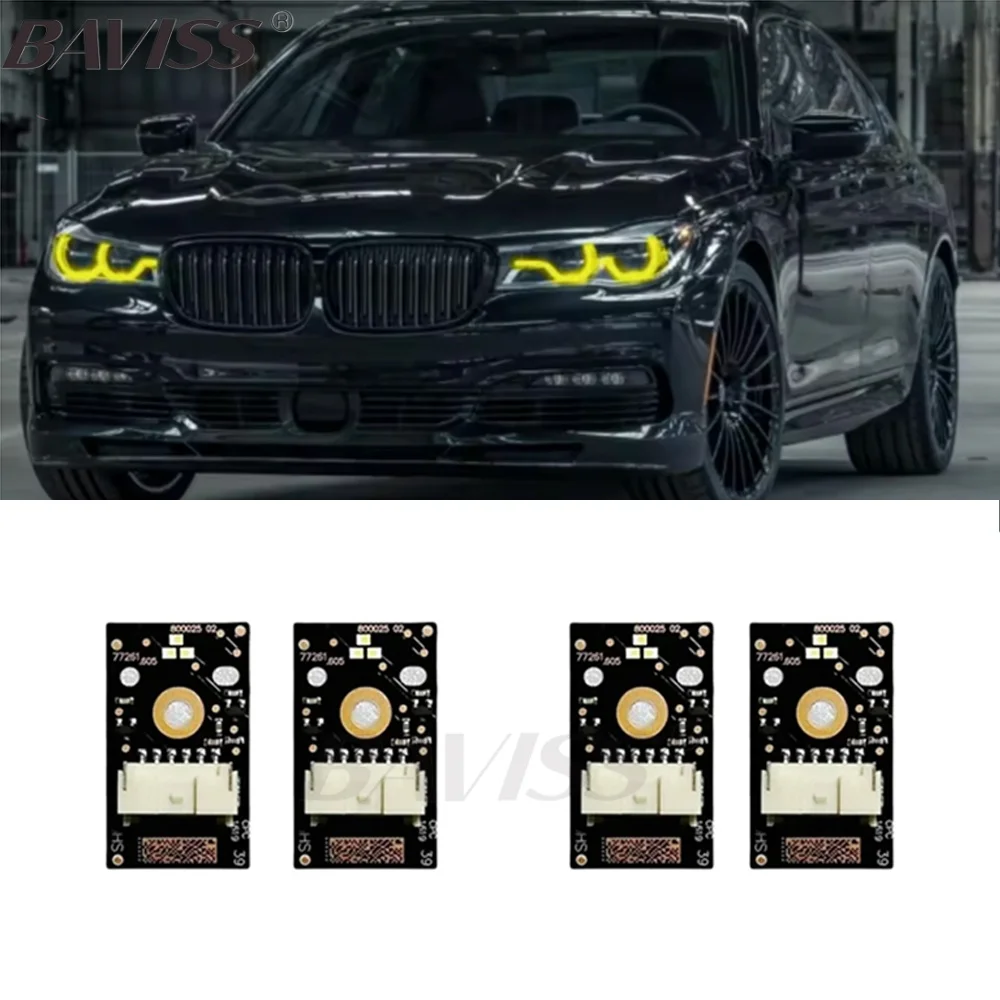

for BMW 7 Series G11 G12 730i 740e 750i Adaptive Headlight Daytime Running lightCSL Yellow Angel Eye DRL Boards For 2015-2019