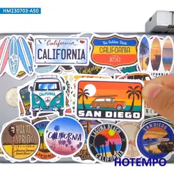 20/30/50Pieces USA California Poster Sunshine Beach Surfing Travel Stickers for Luggage Motorcycle Car Bike Laptop Phone Sticker