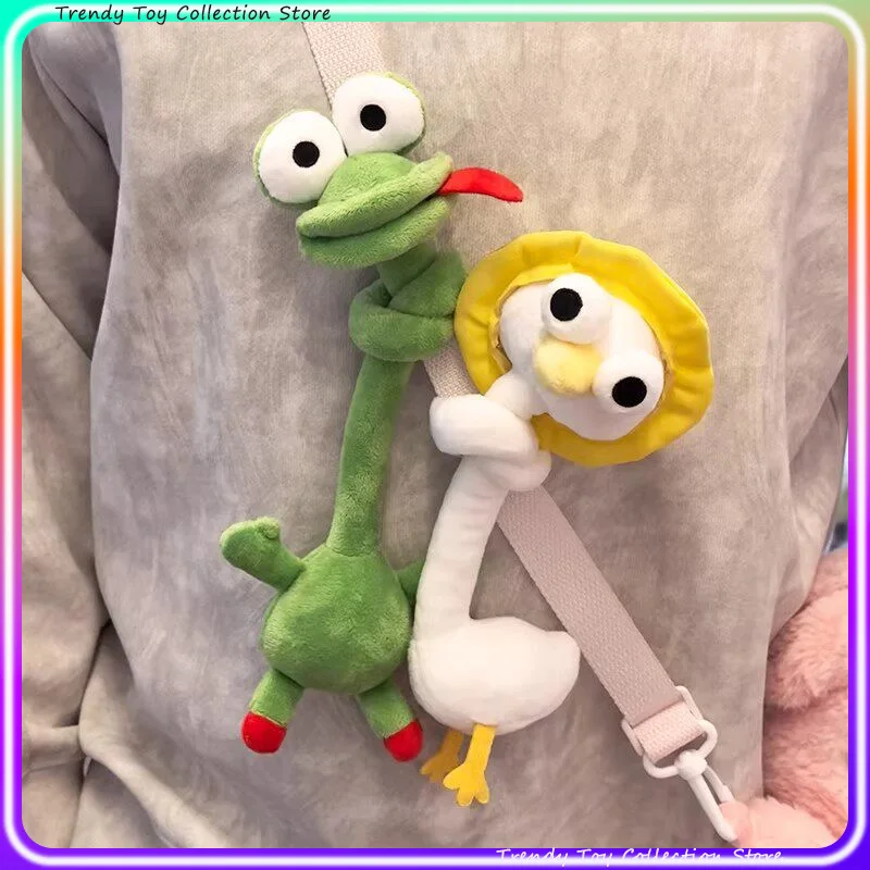 

New 40CM Cute Long Neck Animal Plush Evil Pendant, Kawaii Healing Bag Charm Decor Doll, Creative Gift