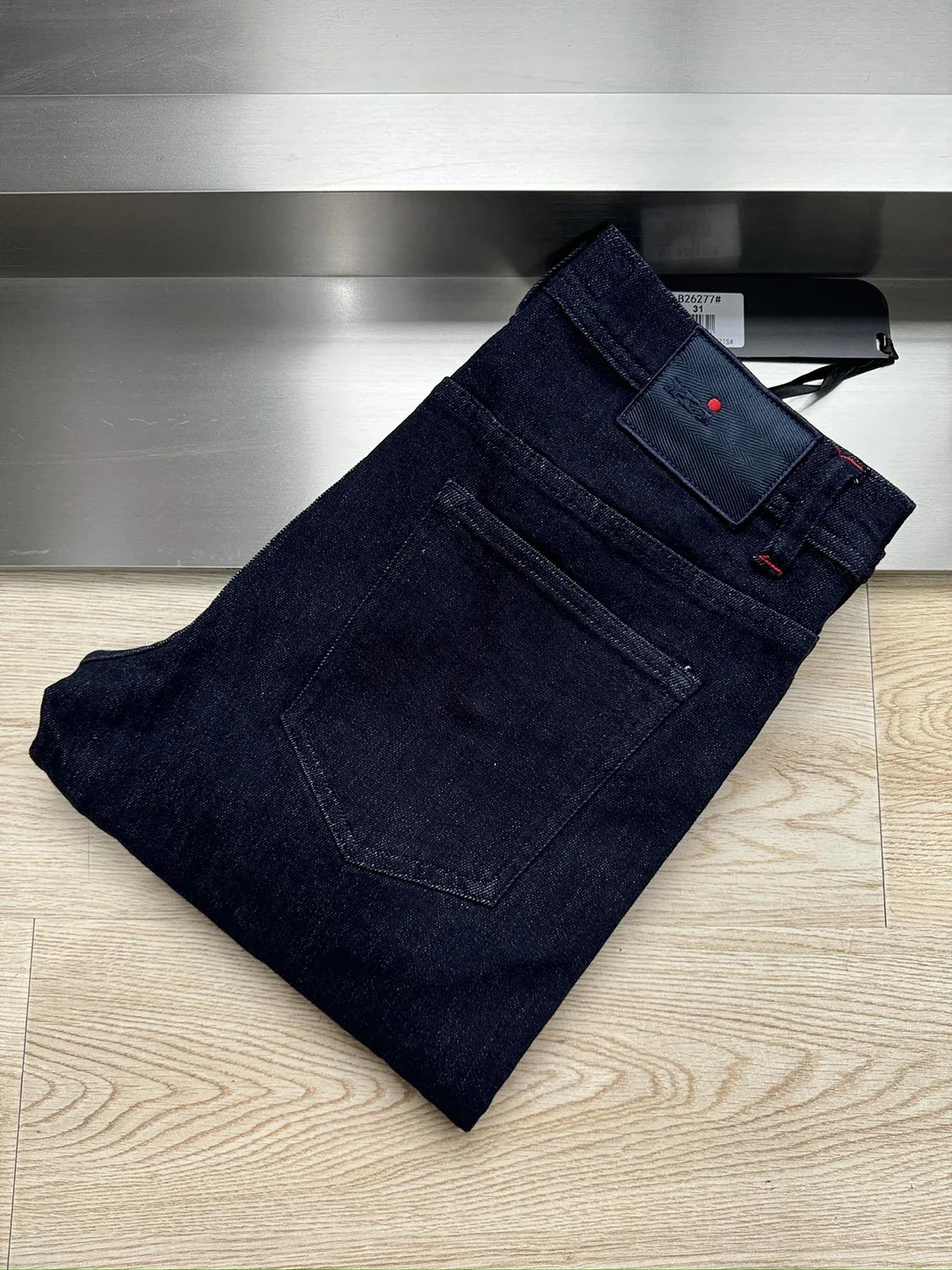 BLLIYOSS-Jeans de luxe léger pour hommes, pantalons décontractés classiques, pantalons à jambe droite, broderie Old Money, élastique lisse, nouvelle mode, 2024