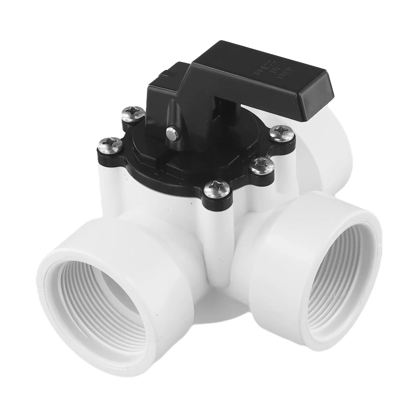 White 3 Way Diverter Valve 1/2 Inch Slip PVC For Swimming Pool And Spa Water Flow Control Plumbing Equipment Parts Accessories