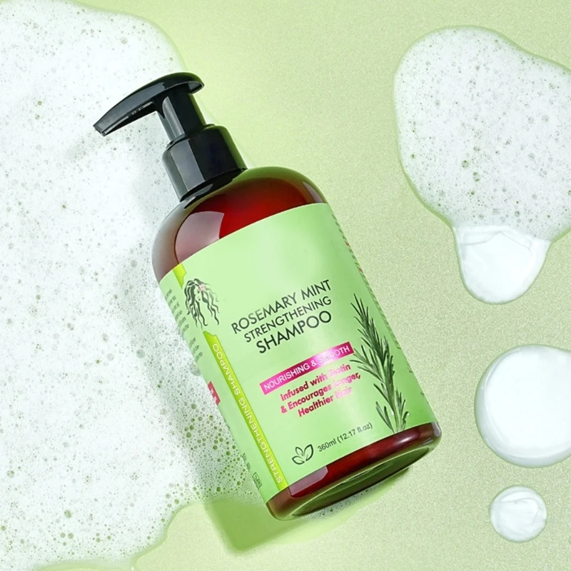 Shampoing au romarin, 360ml, alimentation équilibrante, nettoyage doux du cuir chevelu
