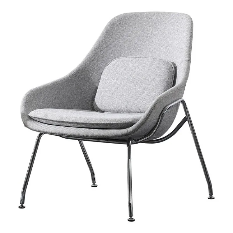 xx-Modern Luxury  Chair Curved Shell Design, Polished Chrome Metal Legs, Lounge Chair for Living Room, Bedroom, Reading Nook^