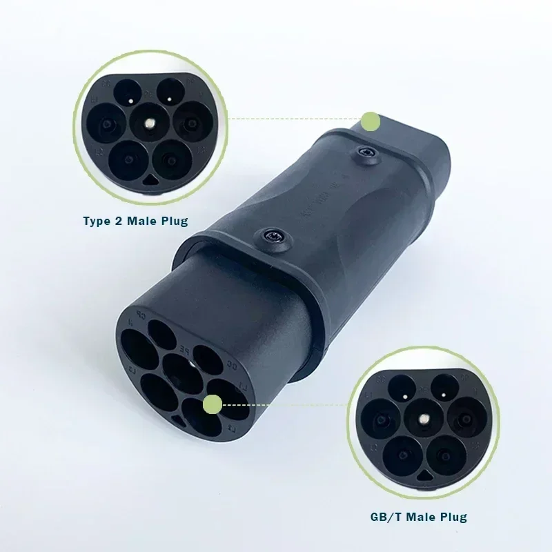 

16A 32A 11KW 22KW IEC 62196-2 Type 2 Male Socket To GB/T Male Plug EV Adapter On T2 Charger