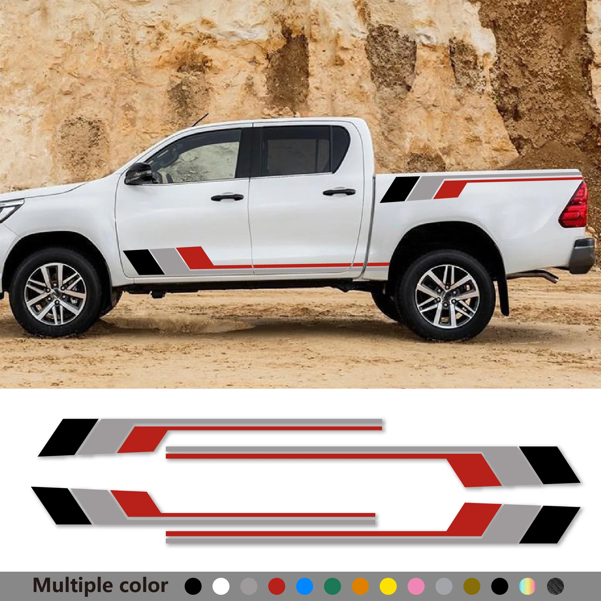 

4pcs Pickup Stickers Apply for Toyota Hilux Ford Ranger Raptor Truck Dmax Decoration Car Auto Tuning Accessories Vinyl Decals