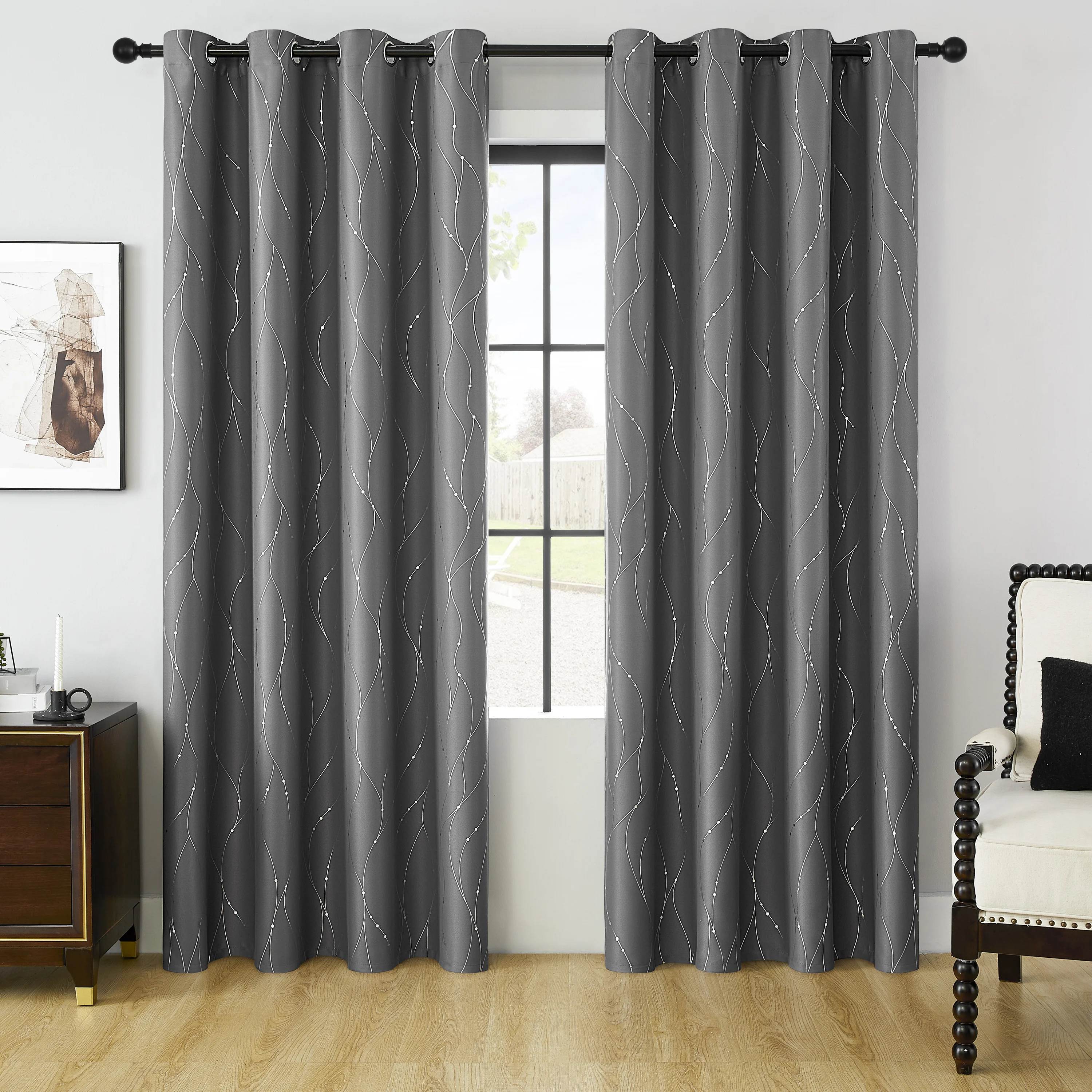 1 piece of heat insulation and noise reduction, bedroom living room, darkened room, decorated finished curtains