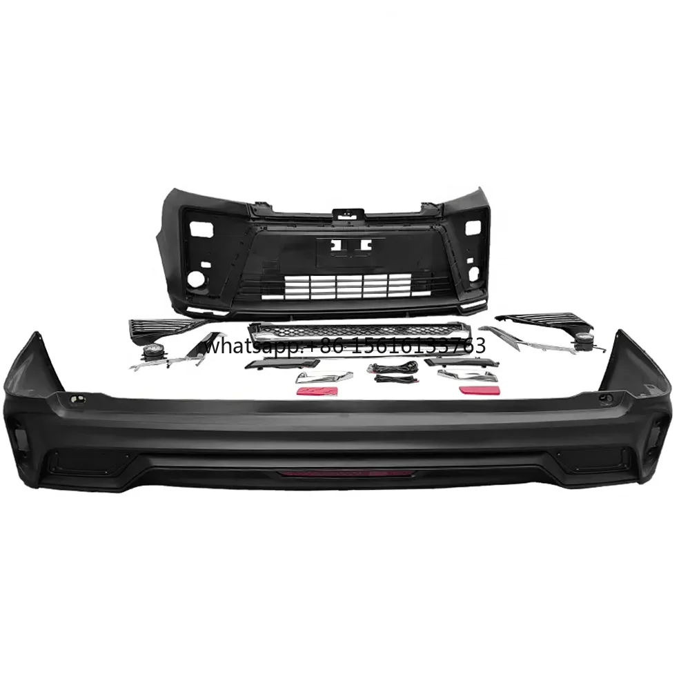 Modified Bumper Body Kit for Hiace GRH300 Majesty Super Grandia Fog Lamp LED Front Bumper Grille Bodykit
