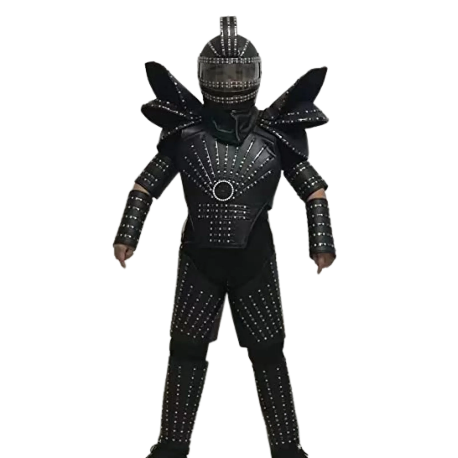 Light Up LED Full Body Robot Costume With Helmet Glowing Outfit for Adult Stage Show Rave Party Halloween Cosplay