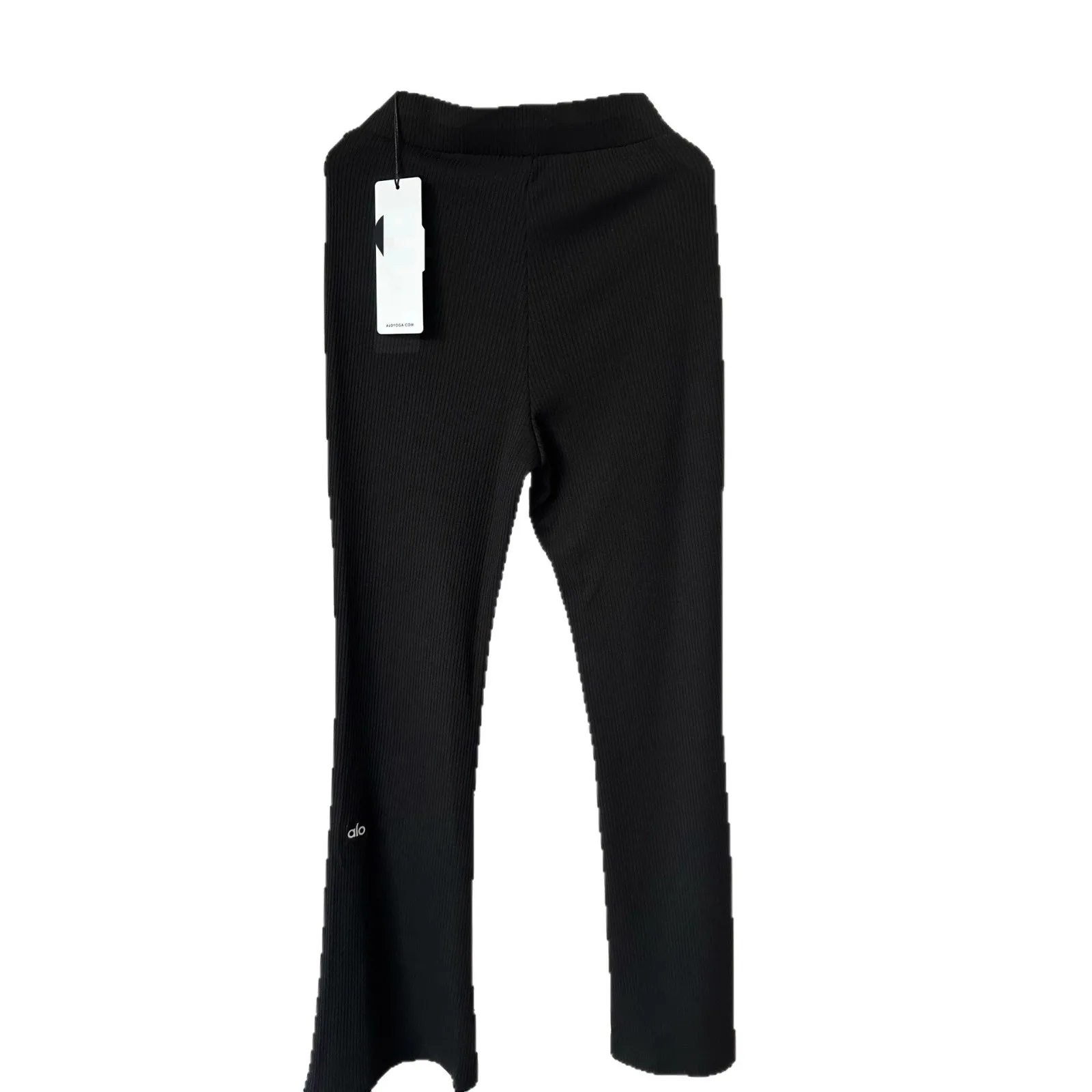 Damskie dzianinowe spodnie z wysokim stanem, rozszerzane, z szerokimi nogawkami, długie, wyszczuplające, do ziemi, lekko rozszerzane, codzienne.