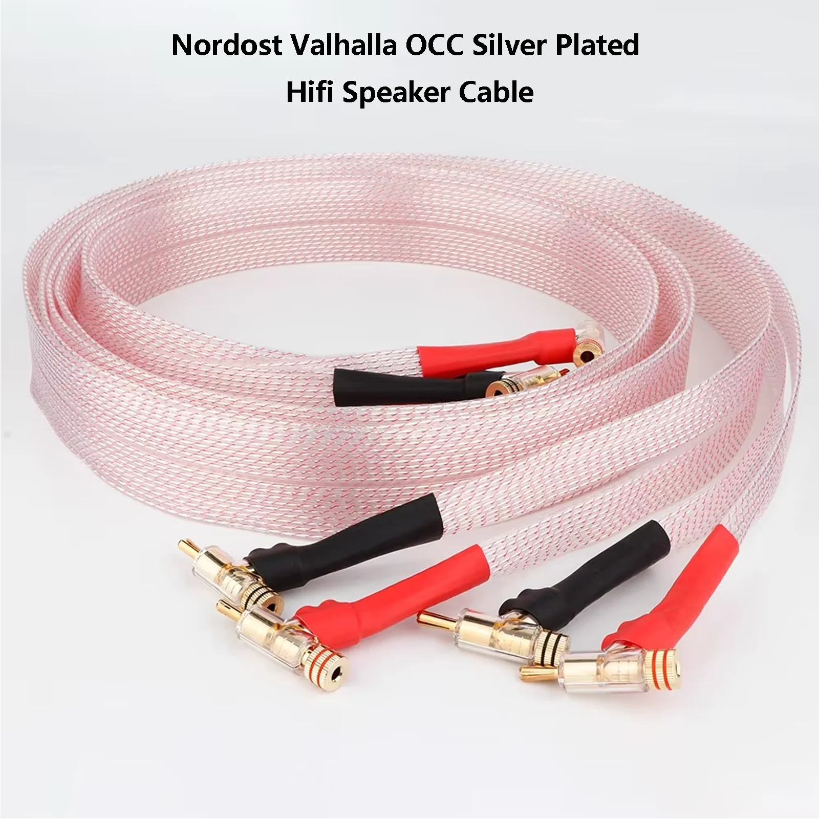 

Nordost Valhalla OCC SilverPlated Hifi Speaker Cable-Gold Plated Lockable Banana/Y-Spade Plugs,High-End Loudspeaker Interconnect