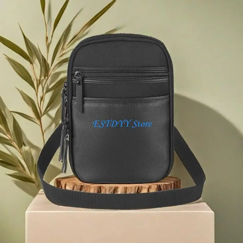 

G6DE Waterproof Waist Bag for Man Tacticals Chest Bag PU Leather Crossbody Bag
