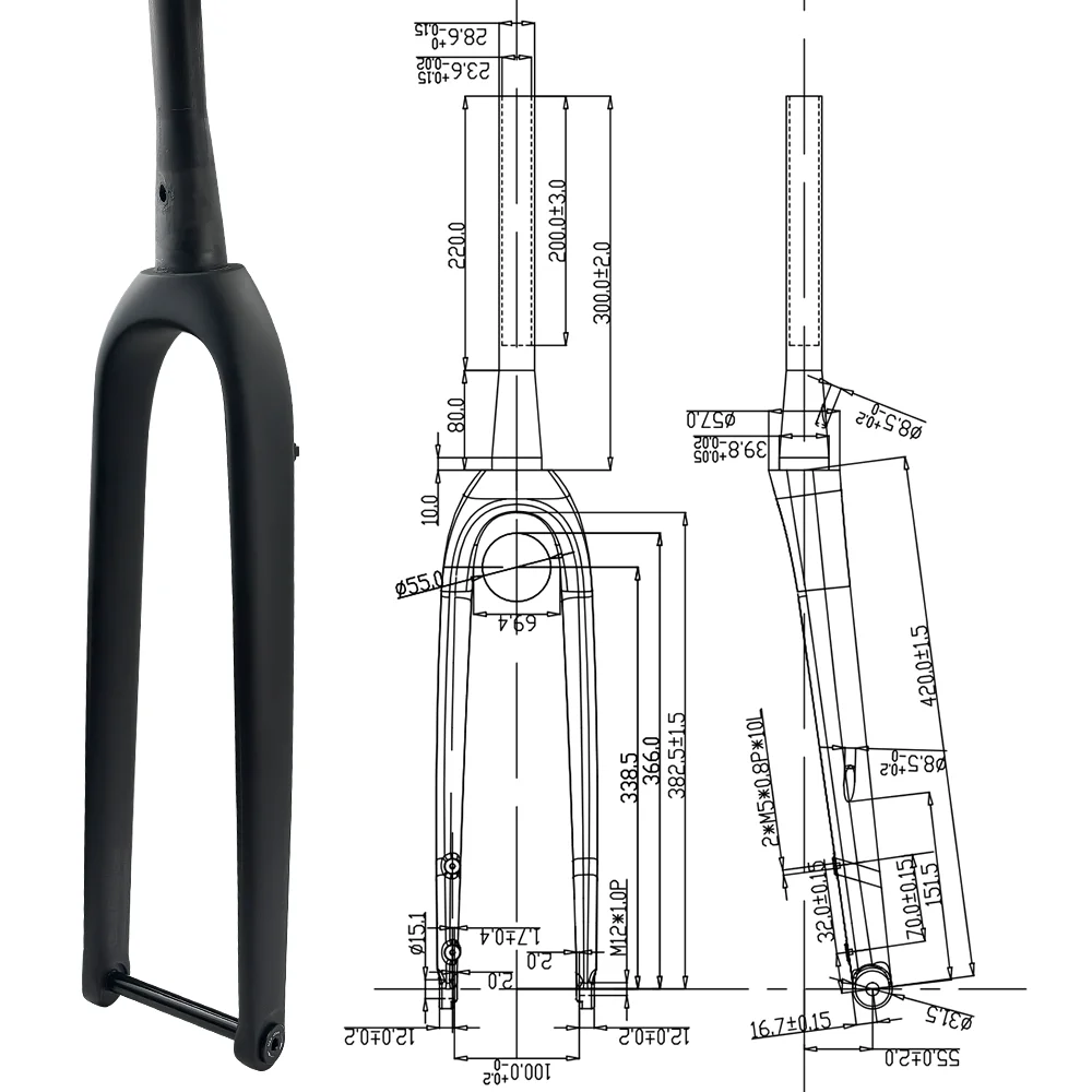 Balugoe Road MTB Fahrrad Vorderradgabel Gerade Rohr Kegel Rohr Barrel Welle Schnelle Demontage 26er 27,5er 29er Reiten Zubehör – Detail 4