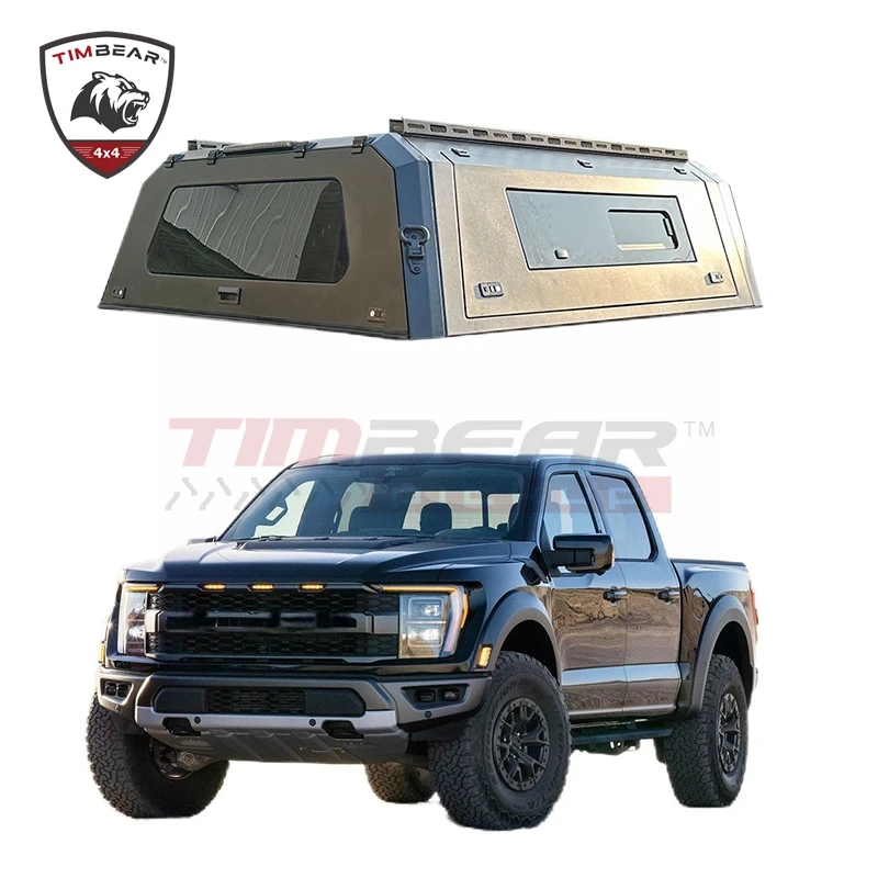 

4X4 Pickup Top Cover Steel Hardtop Canopies With Glass Windows for Ford F150 Raptor 5.5FT 6.5FT