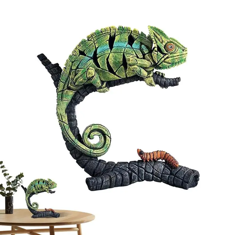 

Animal Statue Simulated Chimpanzee Tiger Lizard And Chameleon Bust Decor Table Decor Hand Painted Realistic Animal Centerpiece