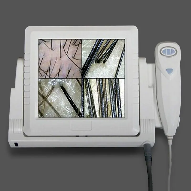 

5.0MP Digital Skin Hair Analyzer Magnifying Glass with 8 inch CCD Screen LED Illuminated All-in-one Machine Magnifier