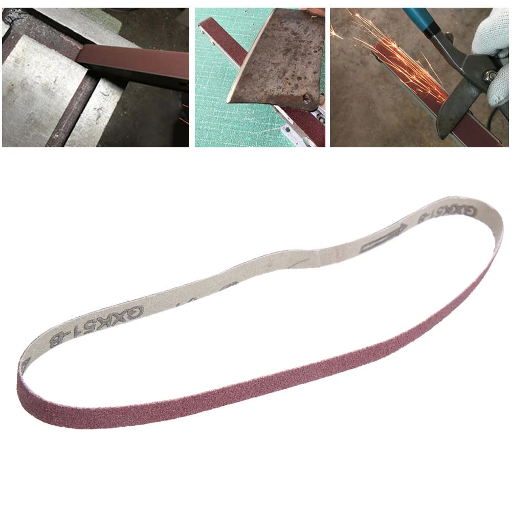 10PCS Belt Sander 533x9mm Fine Grit Sanding Belt Aluminium Oxide Abrasive Band for Belt Sander Grinding Polishing Wood Metal
