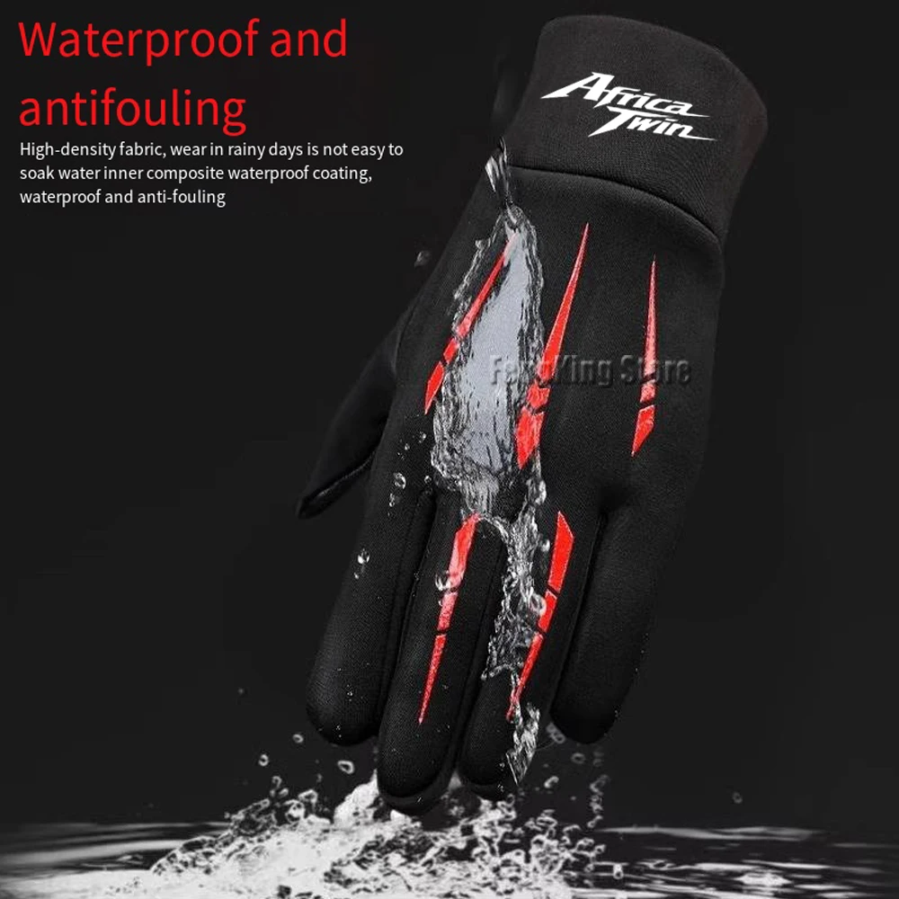 Motorcycle windproof, waterproof, warm riding equipment, full finger touchscreen gloves For Honda CRF1100L CRF 1100L Africa Twin