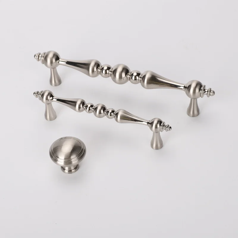American-style Cabinet Handles Nickel Brushed Long Bar Drawer Wardrobe Knob Kitchen Shoe Cupboard Pull Furniture Accessories