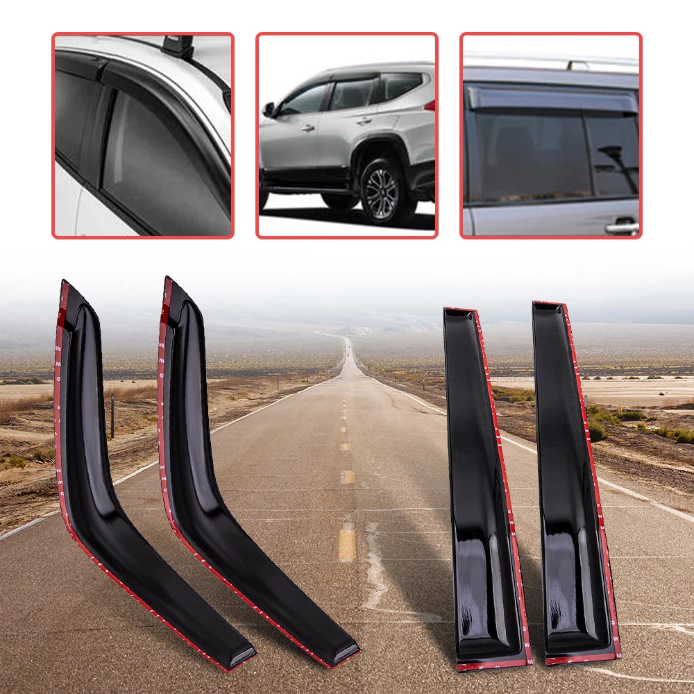 

Window Visors Weather Shields Rain Guards For Mitsubishi Pajero 2000-2019 NEW