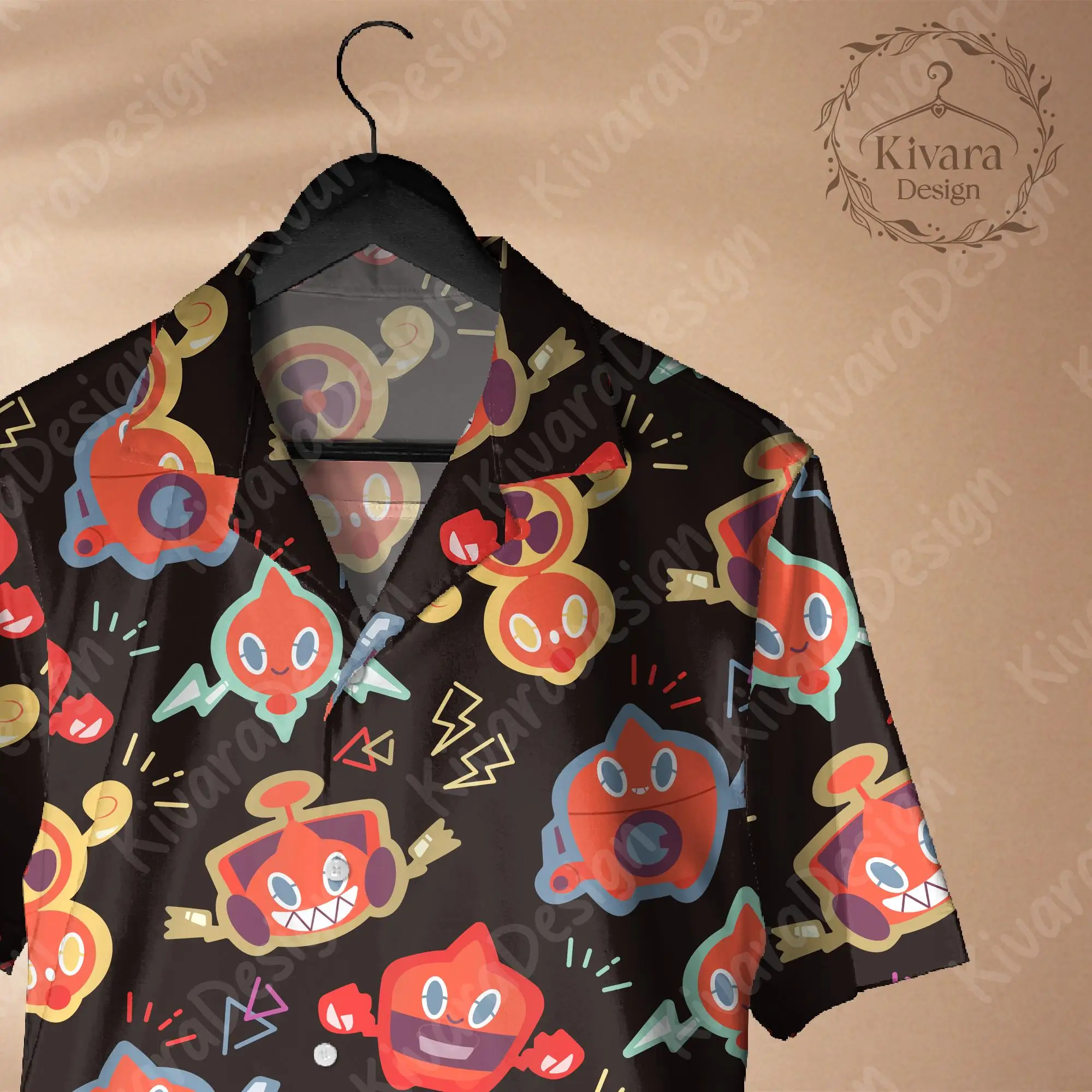 Rotom Hawaiian Shirt Pokémon Anime Grafik-T-Shirt Sommer Sport Freizeit Herren-T-Shirt Kinderbekleidung T-Shirt Y2k Frau ﻿ – Detail 5