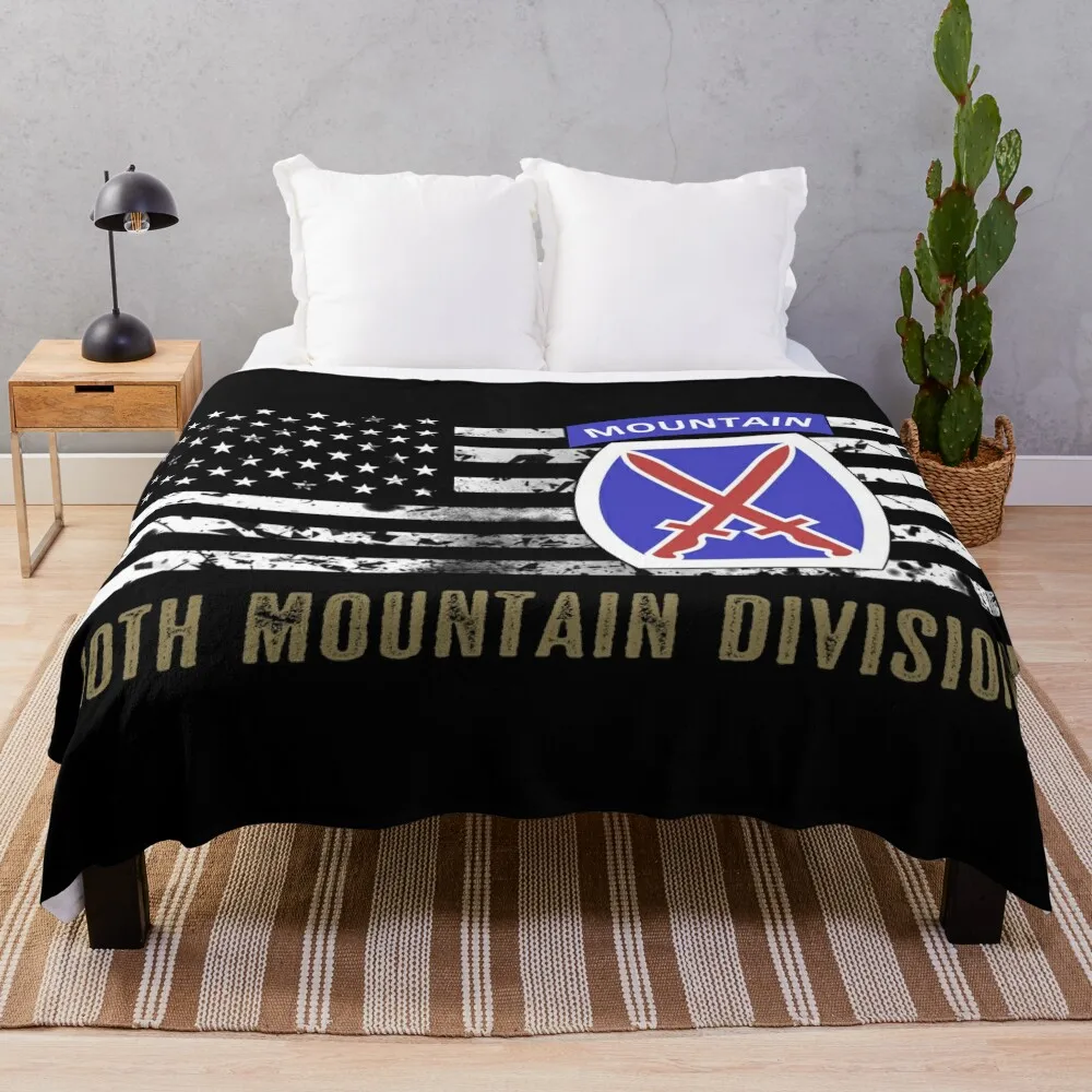 10th Mountain Division (Distressed Flag) Throw Blanket Blanket For Decorative Sofa Sofas