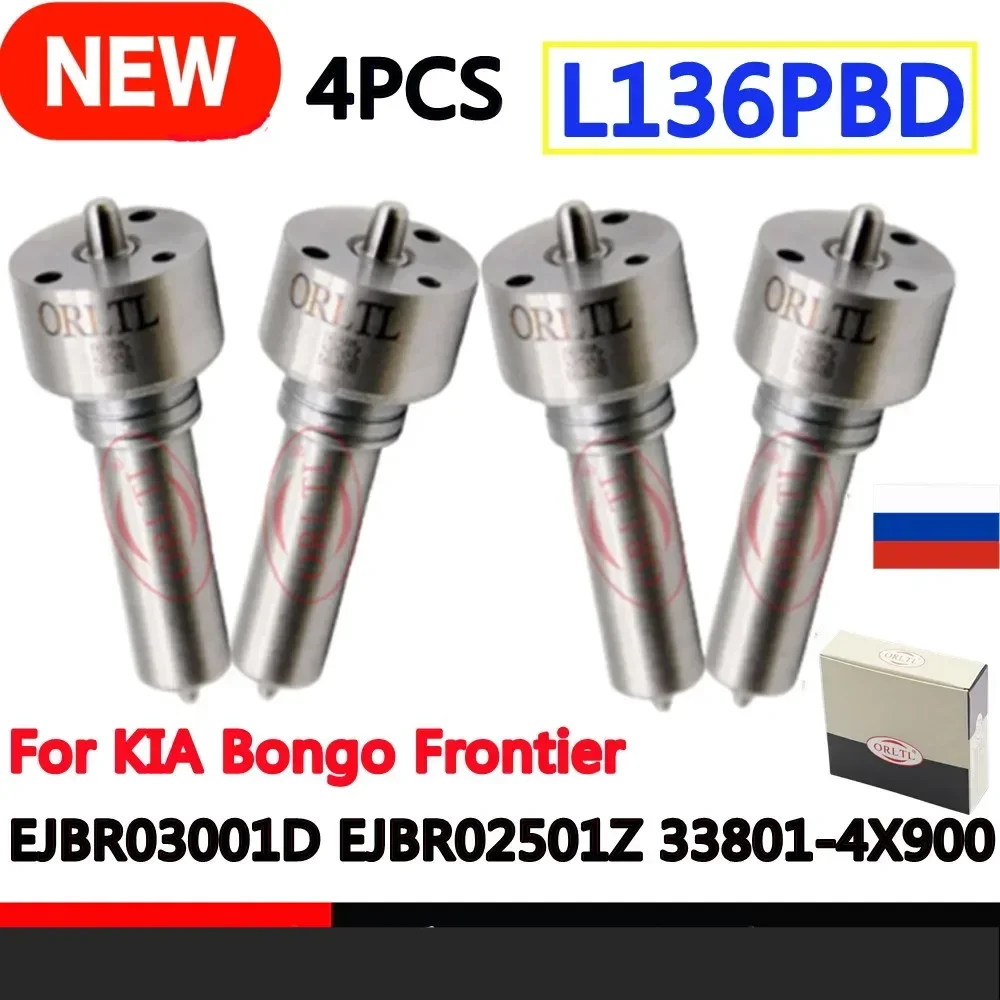 

4PCS L136PBD Injector EJBR03001D EJBR02501Z 33801-4X900 NEW Diesel Injector NozzleL 136 PRD L136PRD For KIA Bongo Frontier