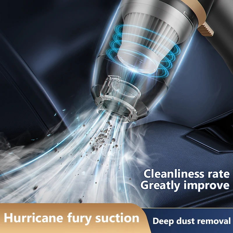 Lenovo Wireless Car Vacuum Cleaner for Cleaning Bedroom Carpets Portable High Power Function Home Appliance Cleaning Machine