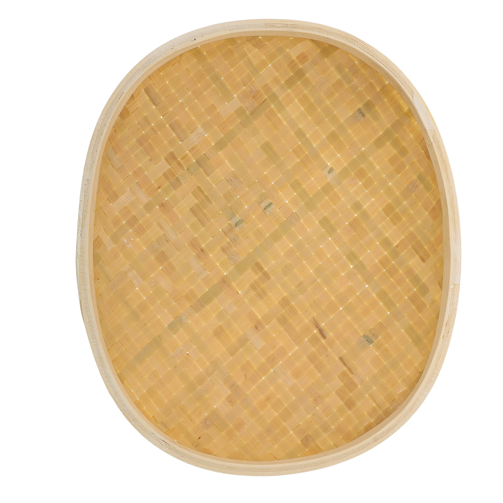 

Bamboo Woven Basket Round Storage Tray Bread Fruit Container Kitchen ganizer Eco friendly Easy clean Multi functional
