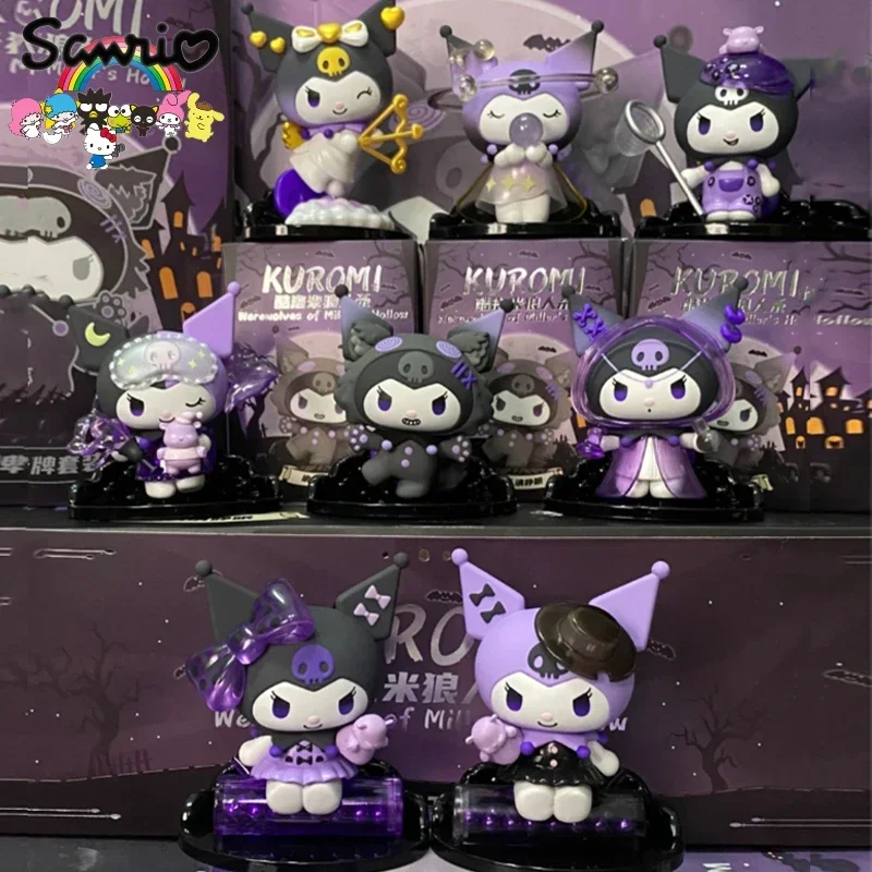 Sanrio Kuromi Werewolf Kill Series Blind Box Model Children's Toy Birthday Gift Authentic Decorative Animation Peripheral Kawaii