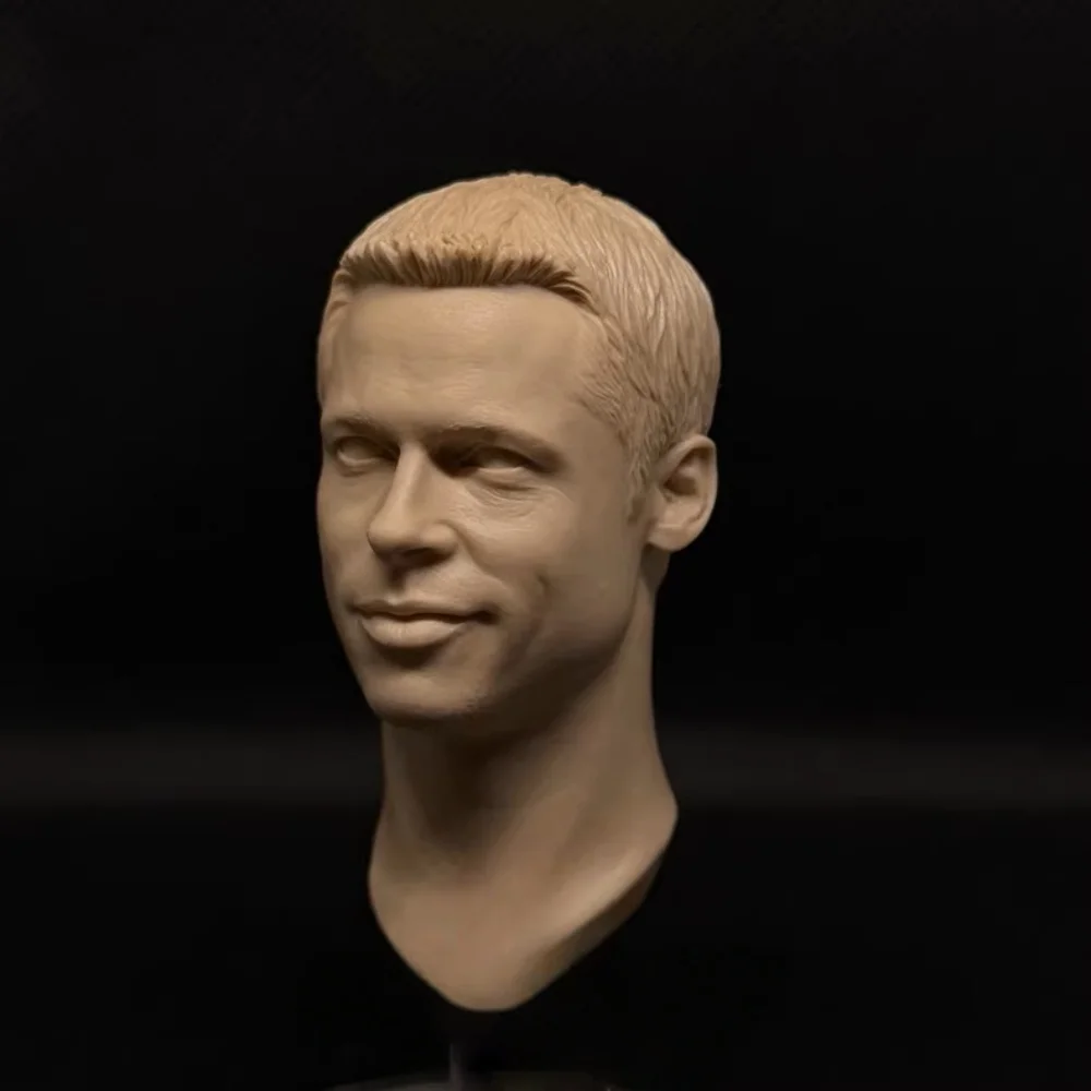 【Only Head】1/6 Scale Male Soldier Well-known Movie Actor William Unpainted Resin Head Sculpt Fit 12''Action Figure Model Toys