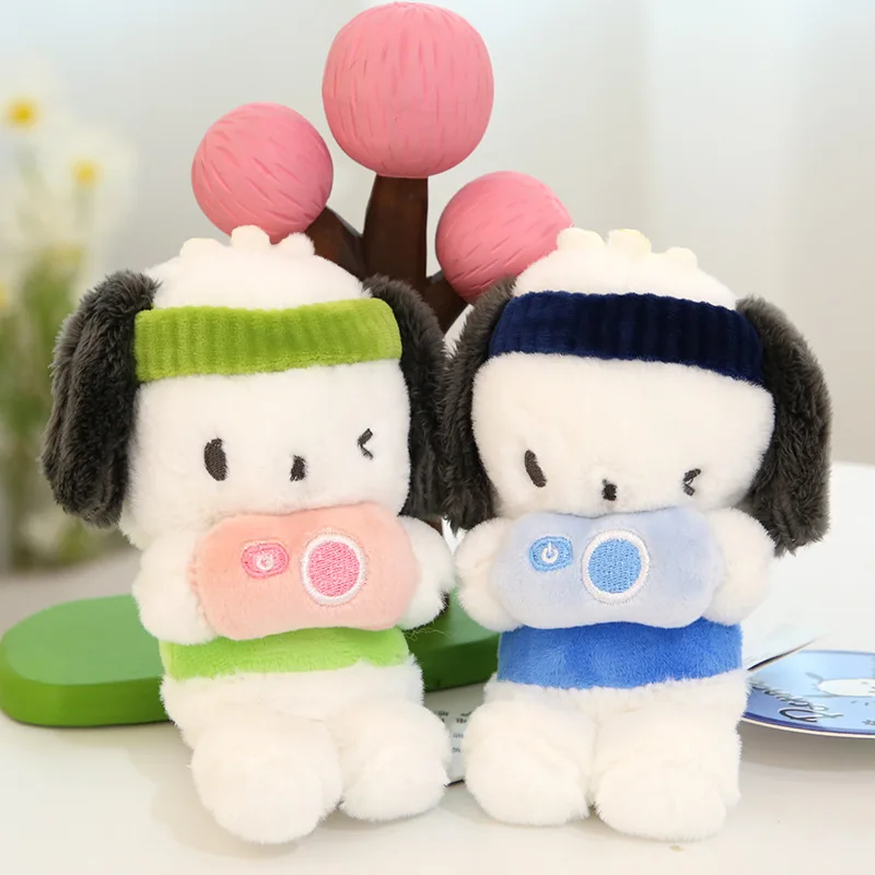 Anime Sanrio Kawaii Pochacco Pendant Keychain Cartoon Puppy Doll Bag Action Figures Plush Ornaments Cute Toy For Children Gift