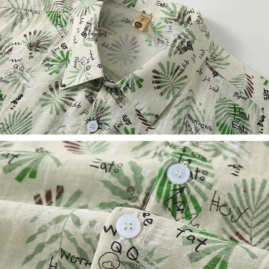 Summer Hawaiian Shirt Men Plus Size 10XL 11XL Linen Shirts Fashion Casual Summer Short Sleeve Shirt Male Big Size 10XL