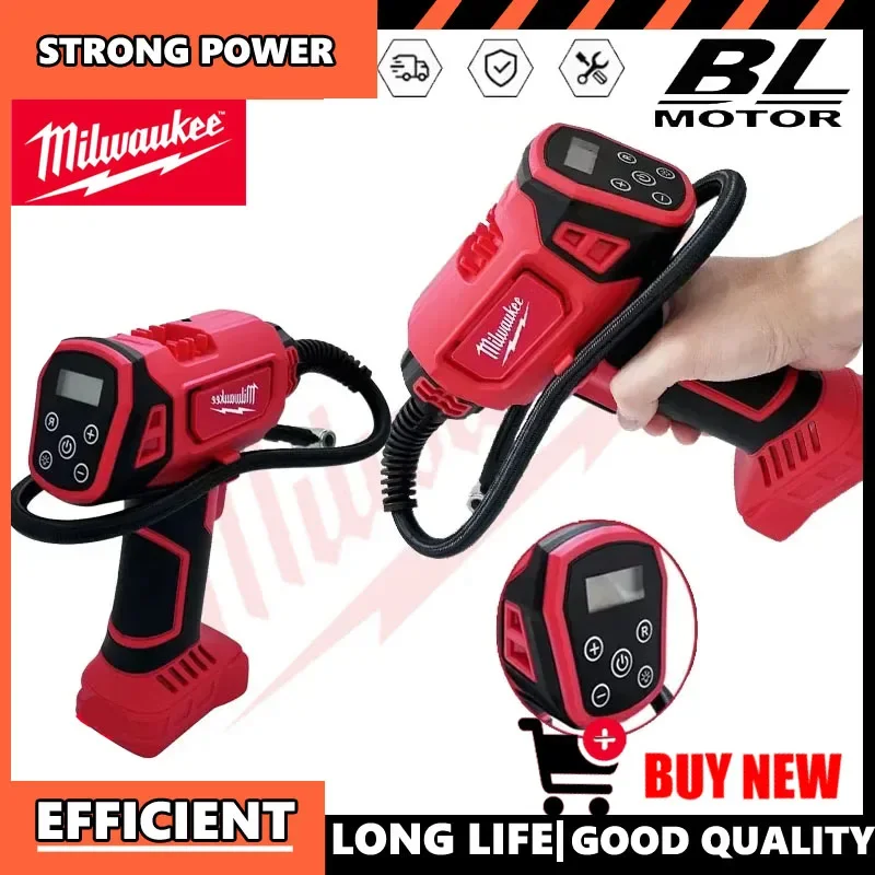 

Аккумуляторный электрический насос Milwaukee для накачивания шин автомобиля, автоматический компрессор, портативный, перезаряжаемый