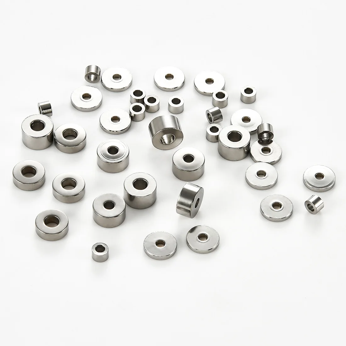 50Pcs Stainless Steel Cylinder Spacer Beads 3/4/6MM Silver Disc Bead Jewelry Finding Accessory for DIY Bracelet Necklace Making