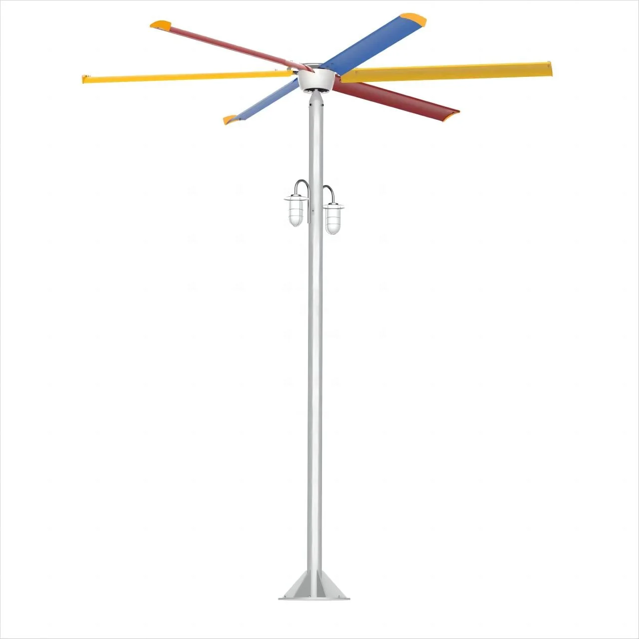 

Made in China, high-quality 12 foot 360 degree rotating pole base electric industrial vertical fan