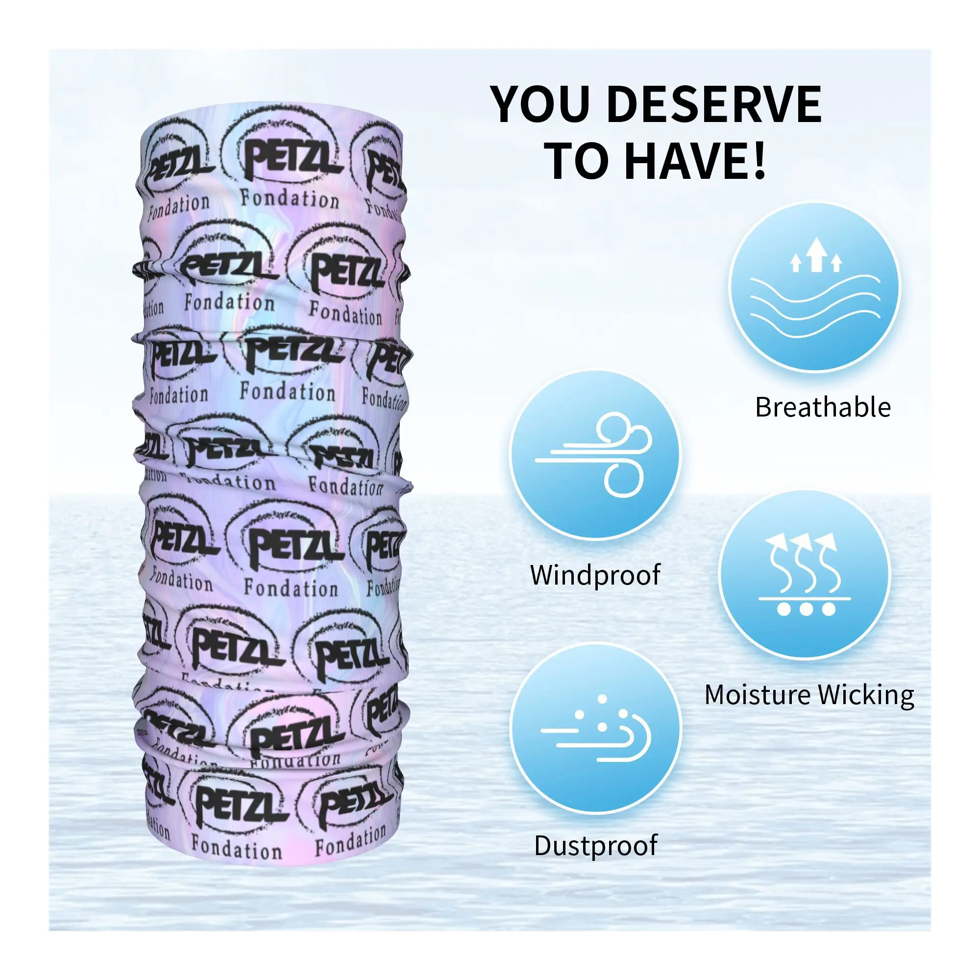 Bandana P-Petzls colorida personalizada, polaina para el cuello, bufanda para la cara a prueba de viento, cubierta para hombres y mujeres, diseño de logotipo clásico, diadema, pasamontañas de tubo